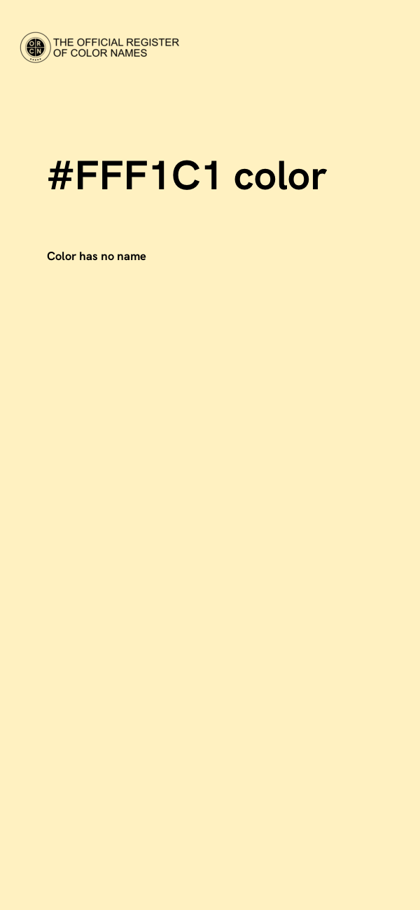 #FFF1C1 color image