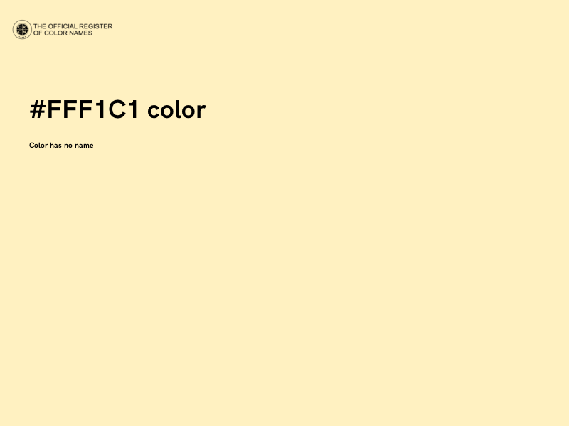 #FFF1C1 color image
