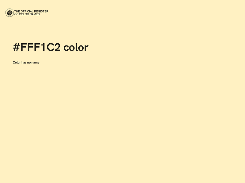 #FFF1C2 color image