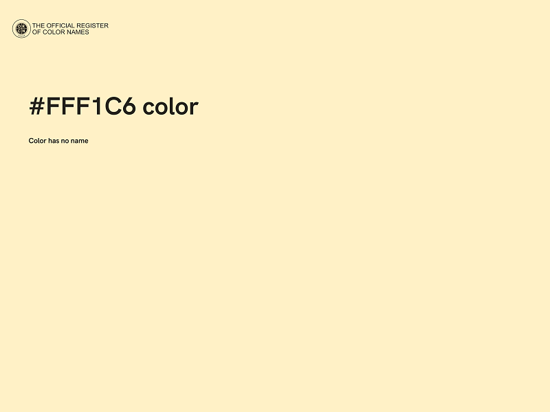 #FFF1C6 color image