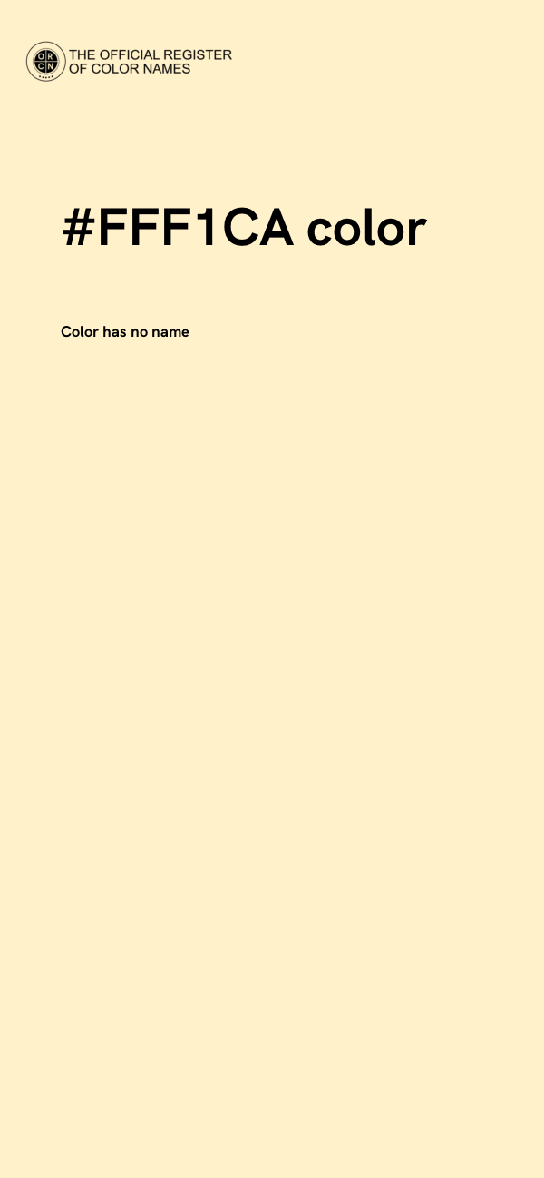 #FFF1CA color image