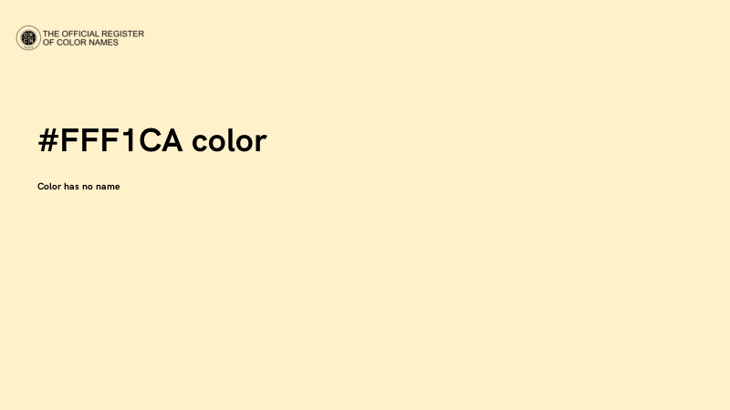 #FFF1CA color image