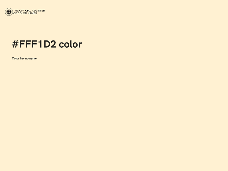 #FFF1D2 color image