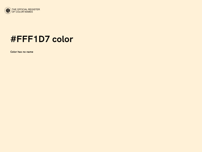 #FFF1D7 color image