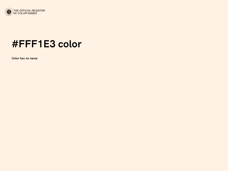 #FFF1E3 color image