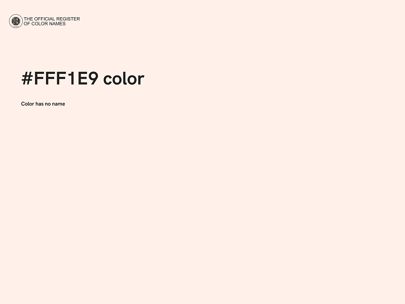 #FFF1E9 color image