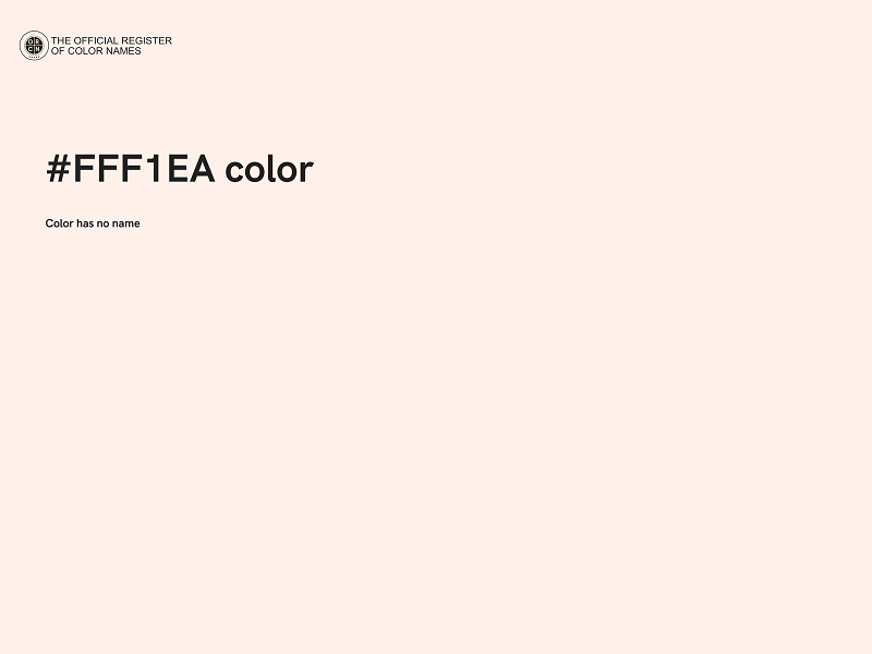 #FFF1EA color image