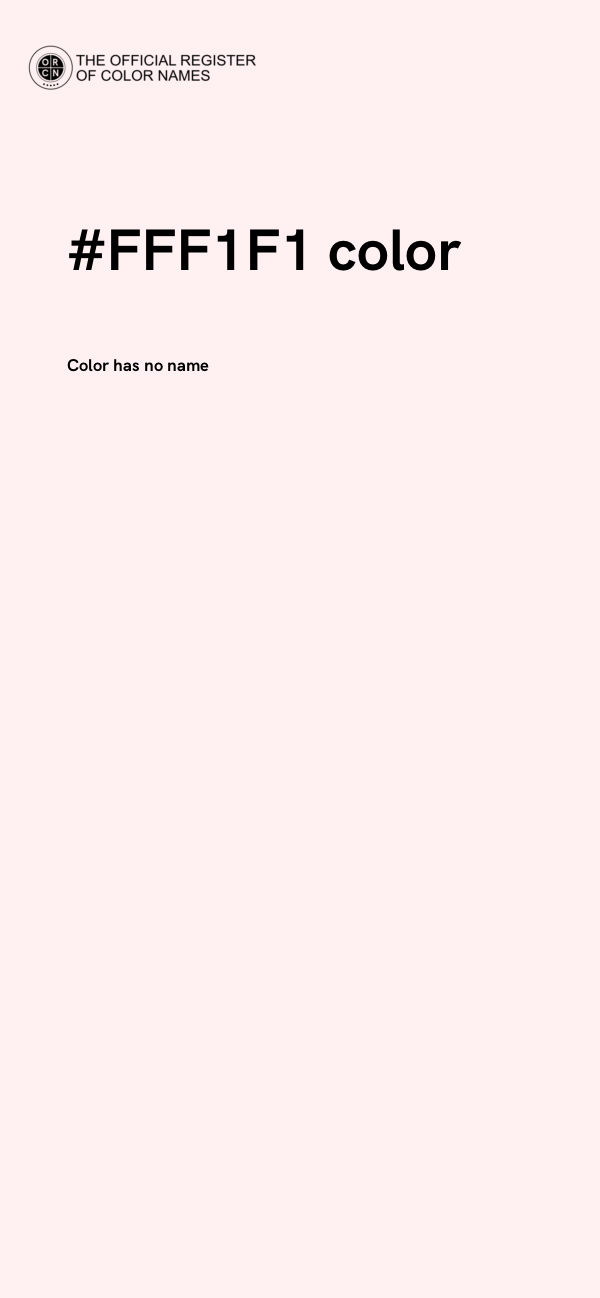 #FFF1F1 color image