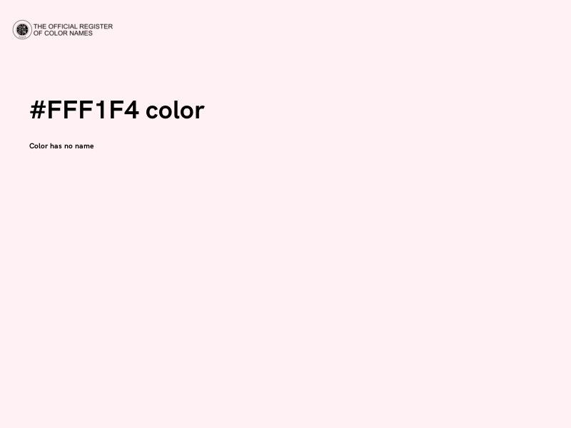 #FFF1F4 color image