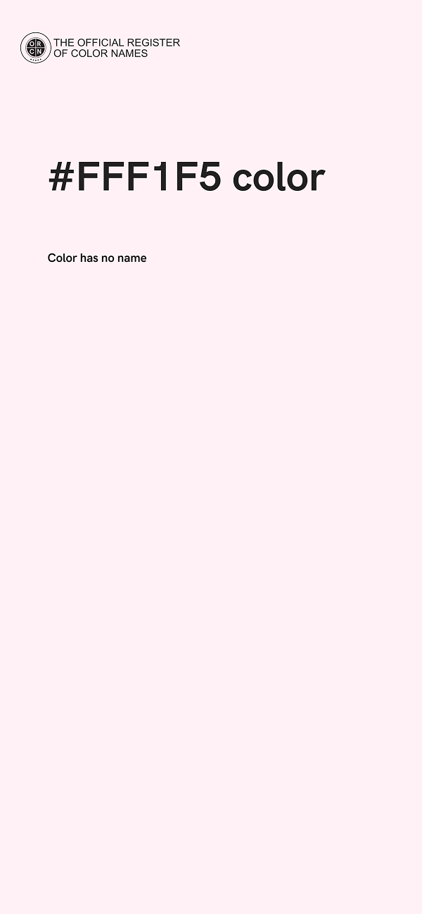 #FFF1F5 color image