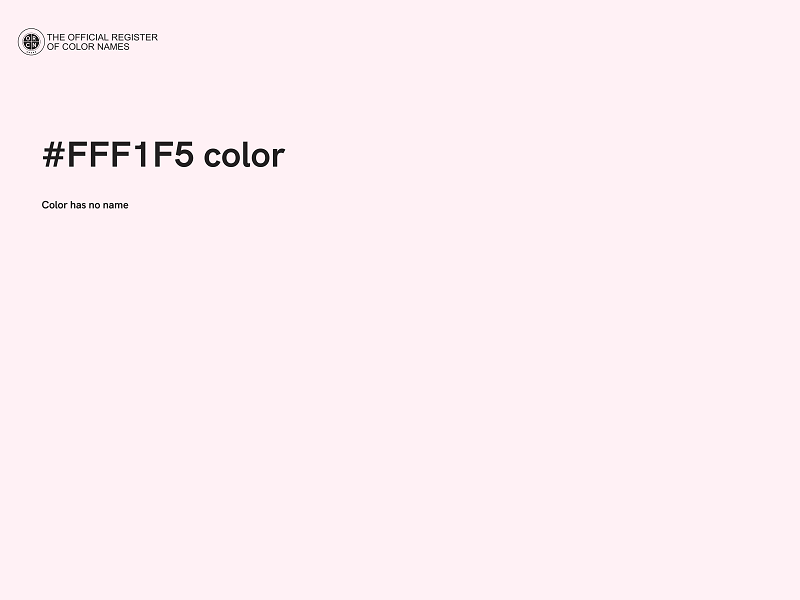 #FFF1F5 color image