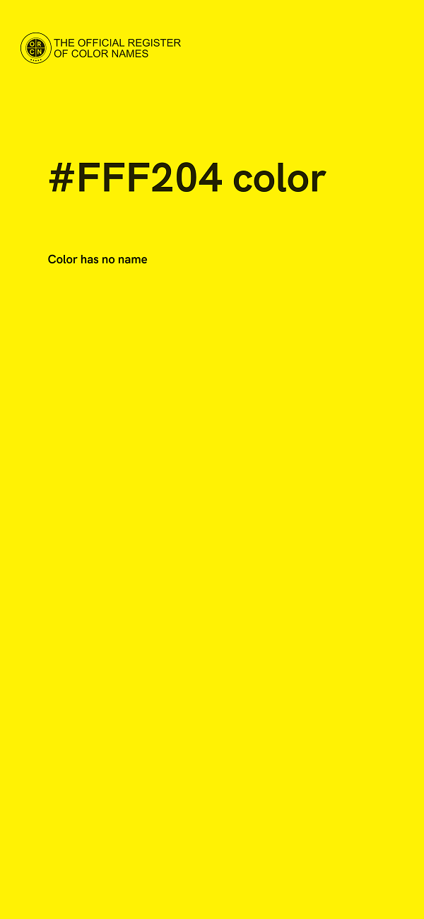 #FFF204 color image