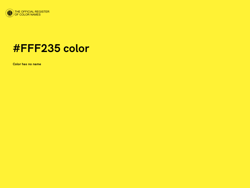 #FFF235 color image
