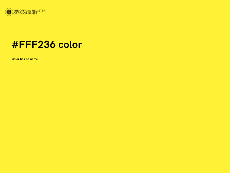 #FFF236 color image