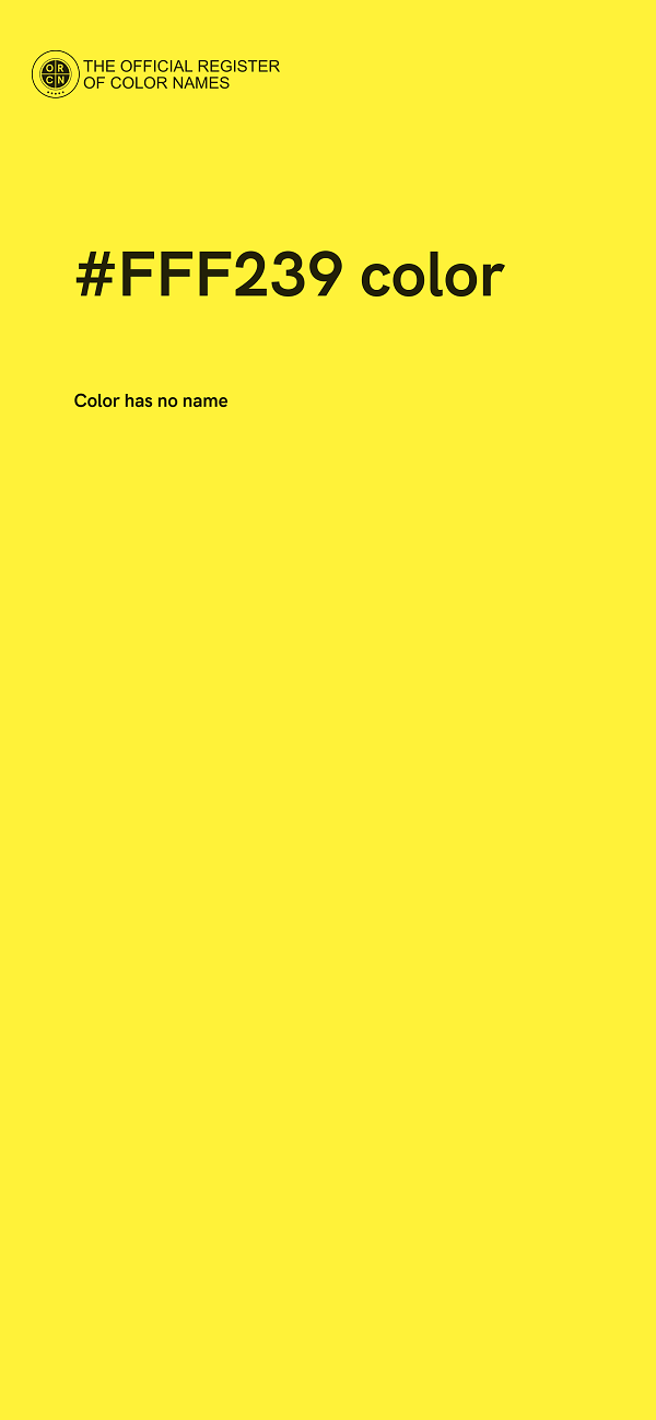 #FFF239 color image