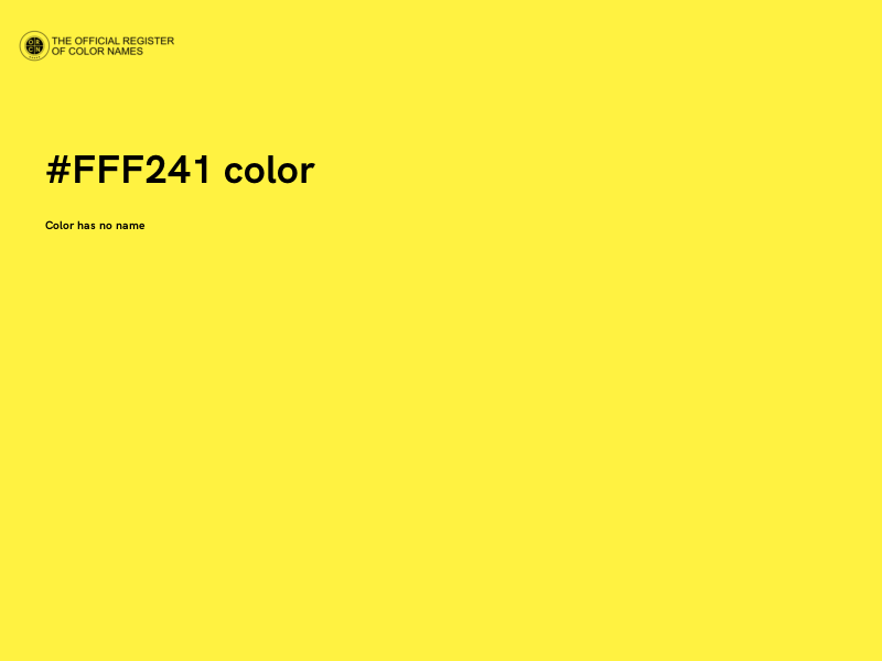 #FFF241 color image