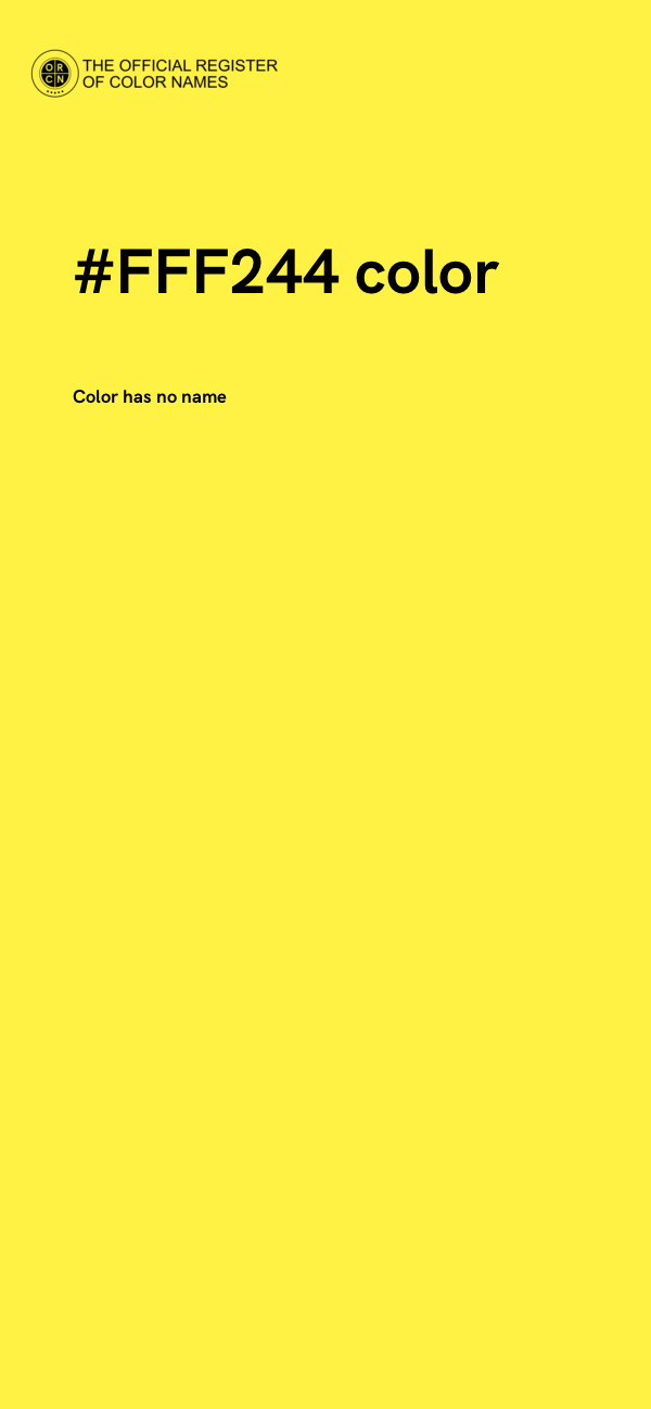 #FFF244 color image