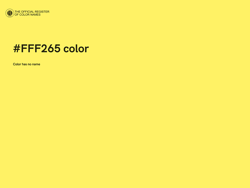 #FFF265 color image