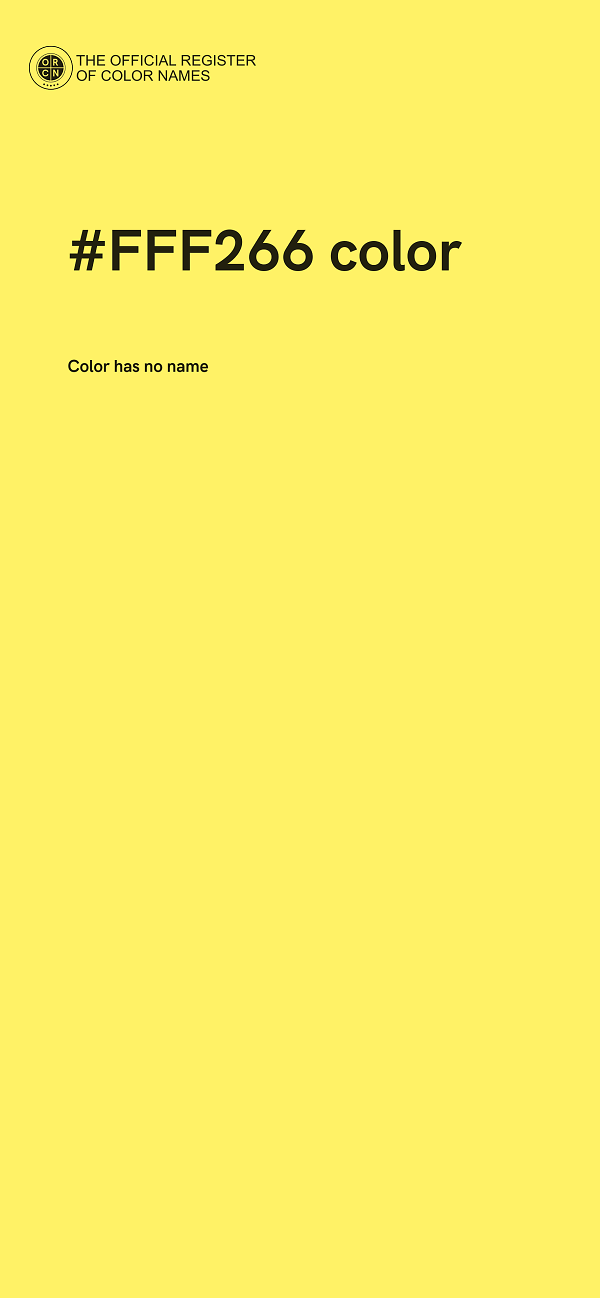 #FFF266 color image