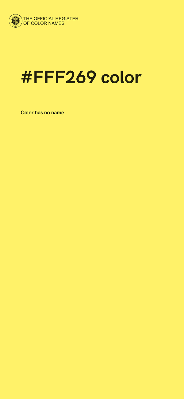 #FFF269 color image