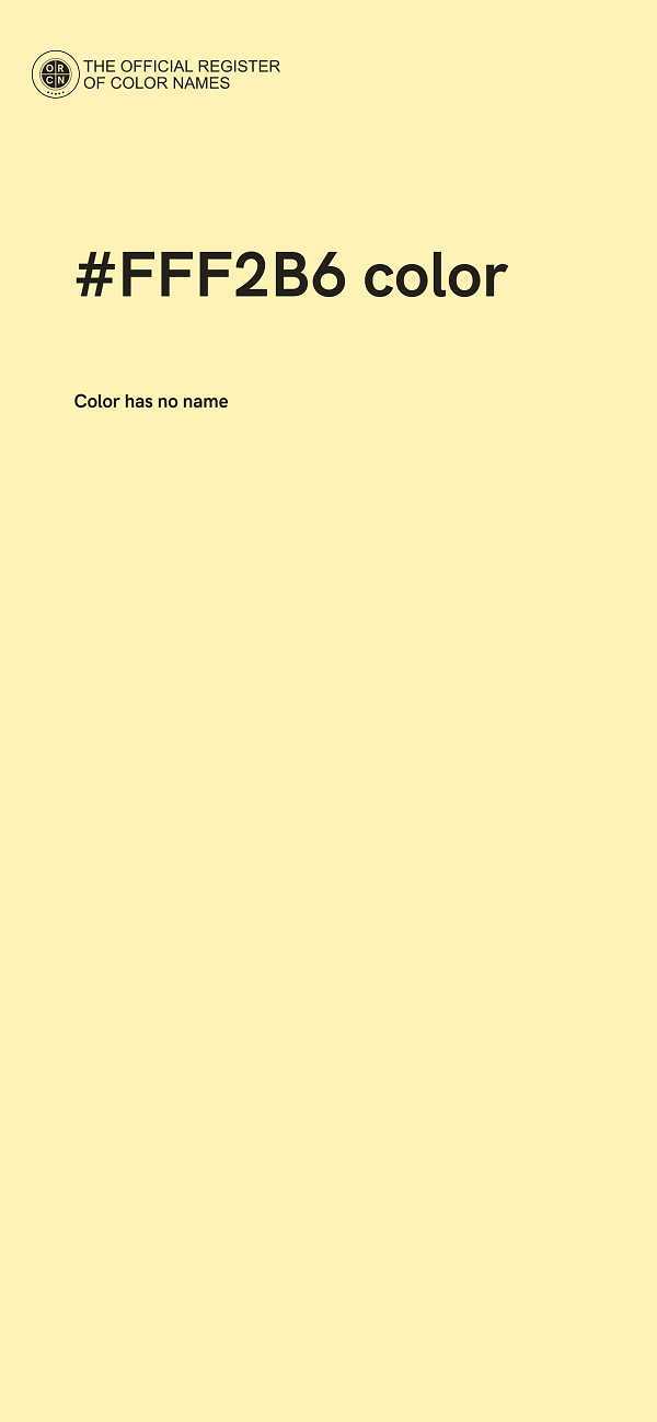 #FFF2B6 color image