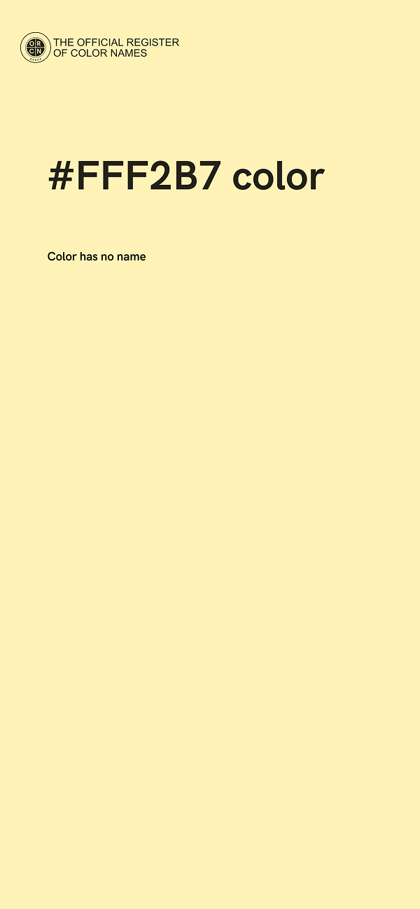 #FFF2B7 color image
