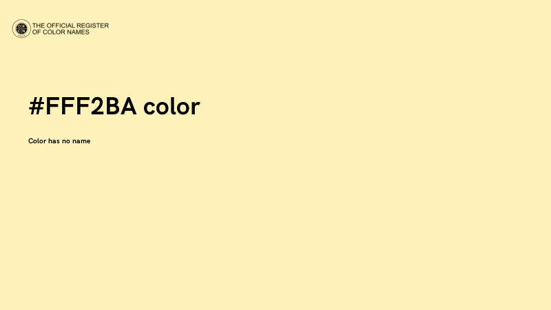 #FFF2BA color image