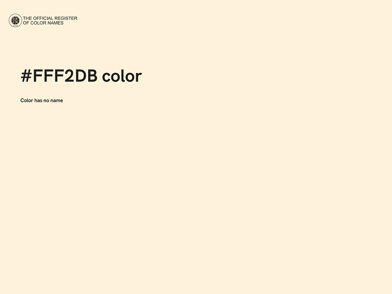 #FFF2DB color image