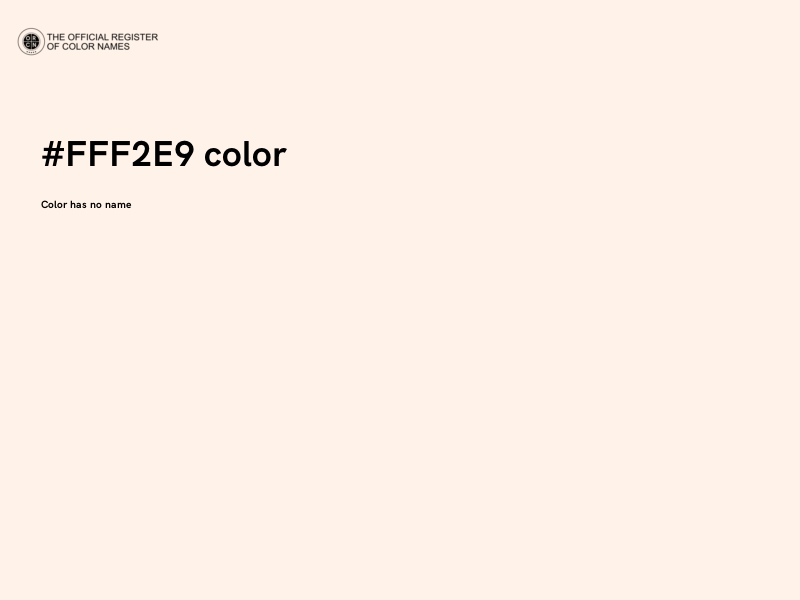 #FFF2E9 color image