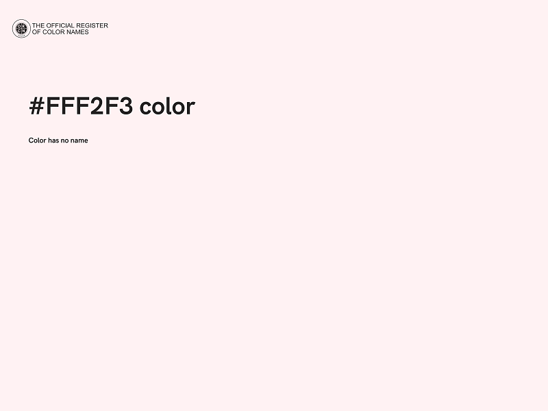 #FFF2F3 color image