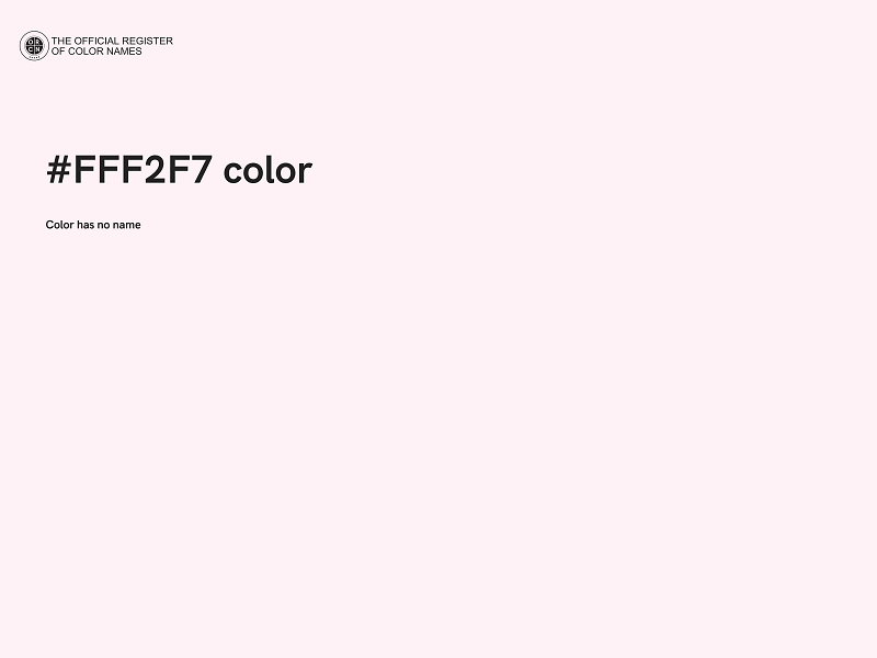 #FFF2F7 color image