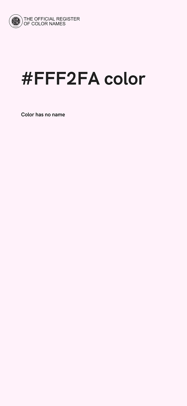 #FFF2FA color image