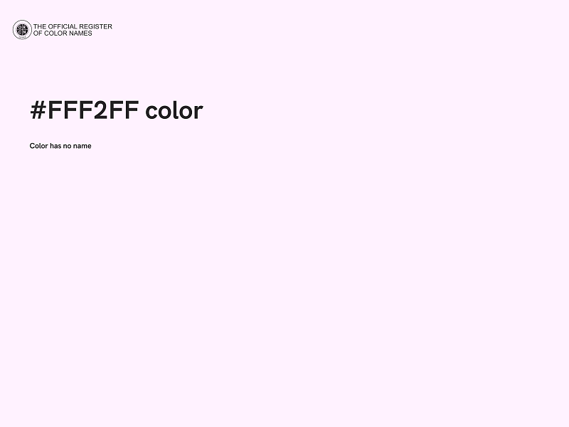 #FFF2FF color image