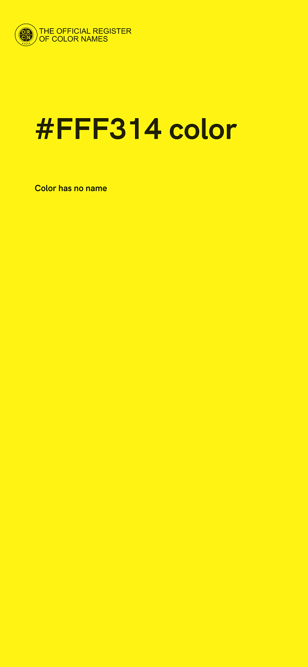 #FFF314 color image