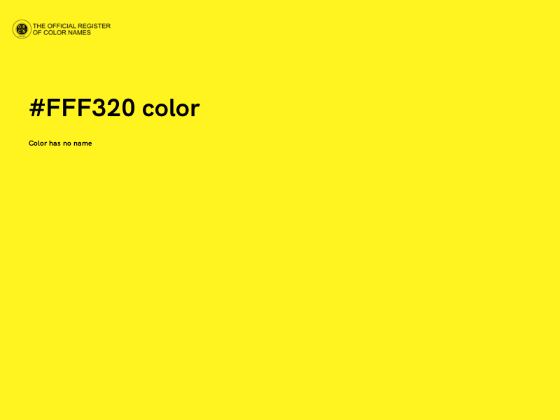 #FFF320 color image