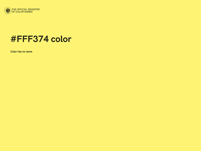 #FFF374 color image