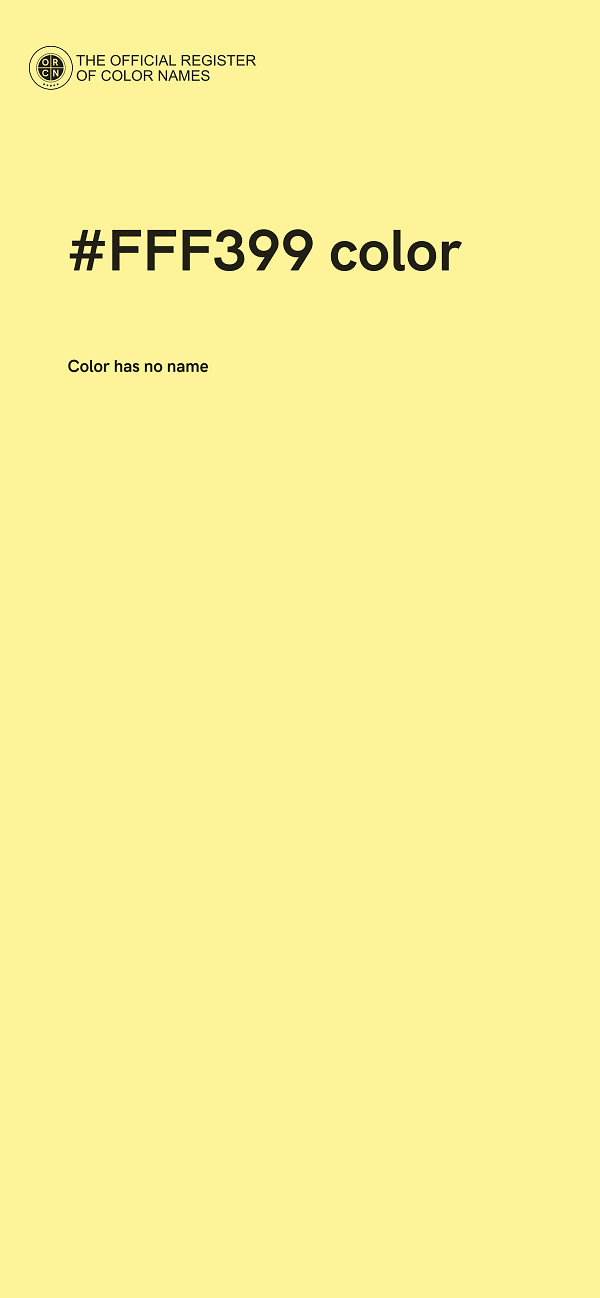 #FFF399 color image