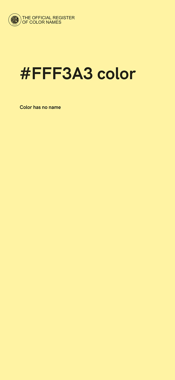 #FFF3A3 color image