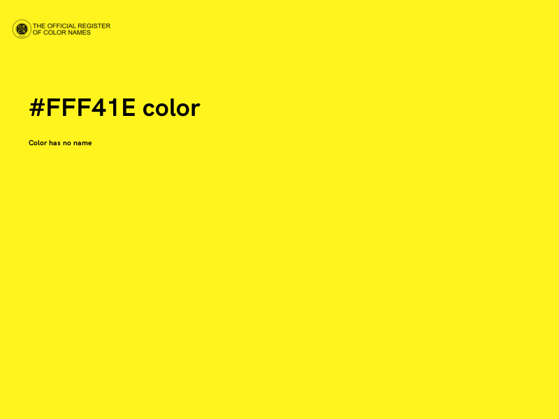 #FFF41E color image