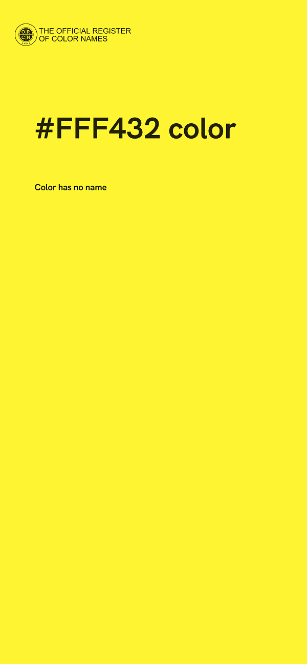 #FFF432 color image