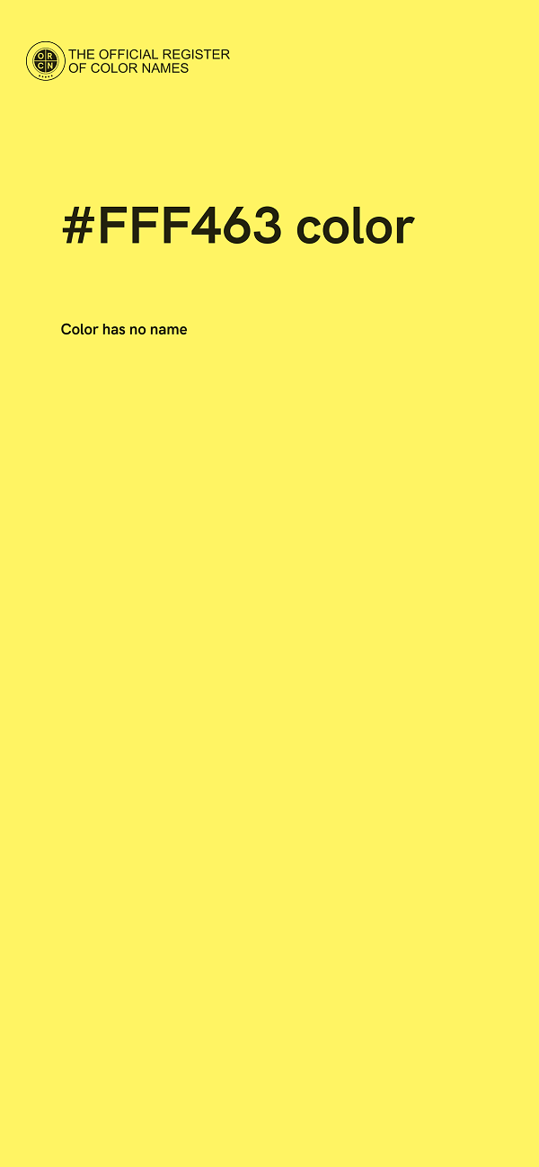 #FFF463 color image