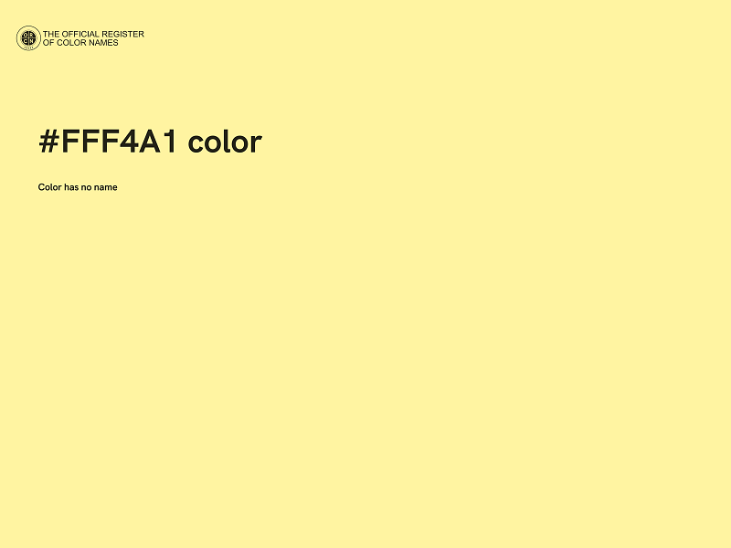 #FFF4A1 color image