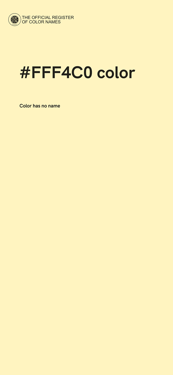 #FFF4C0 color image