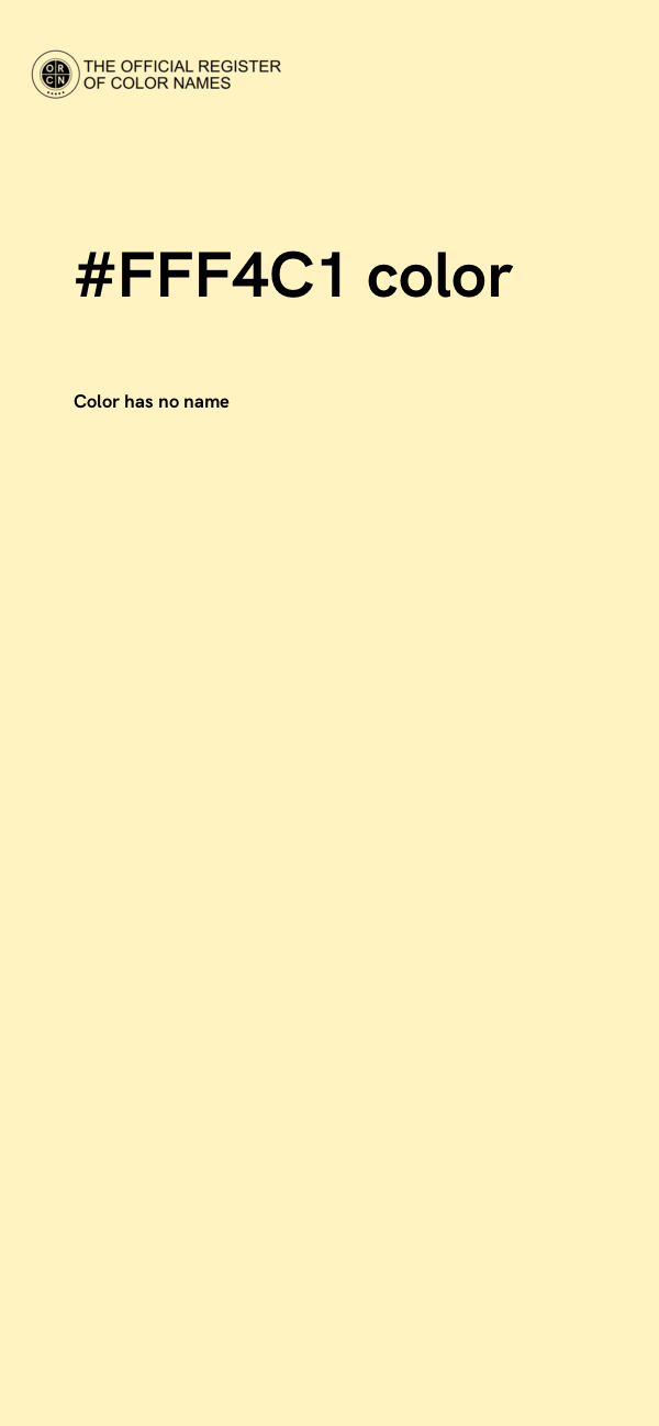 #FFF4C1 color image