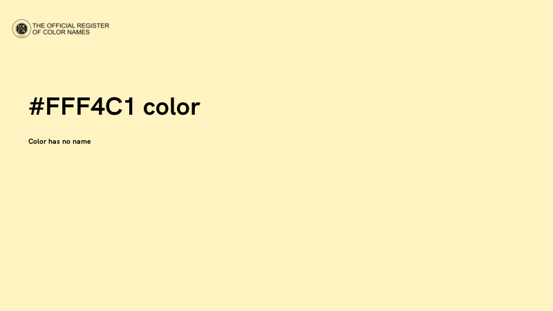 #FFF4C1 color image