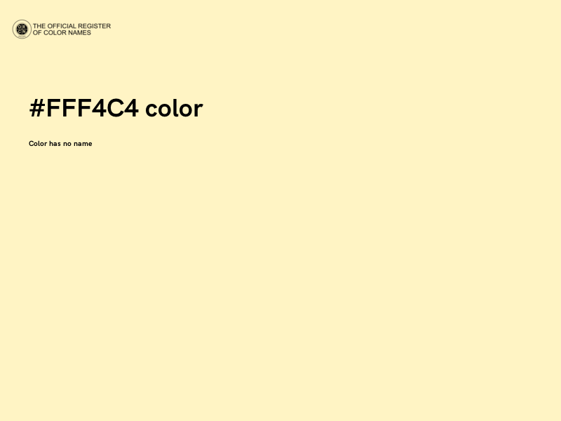 #FFF4C4 color image