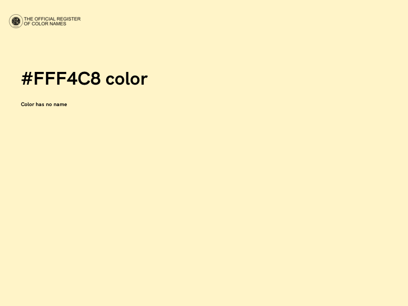 #FFF4C8 color image