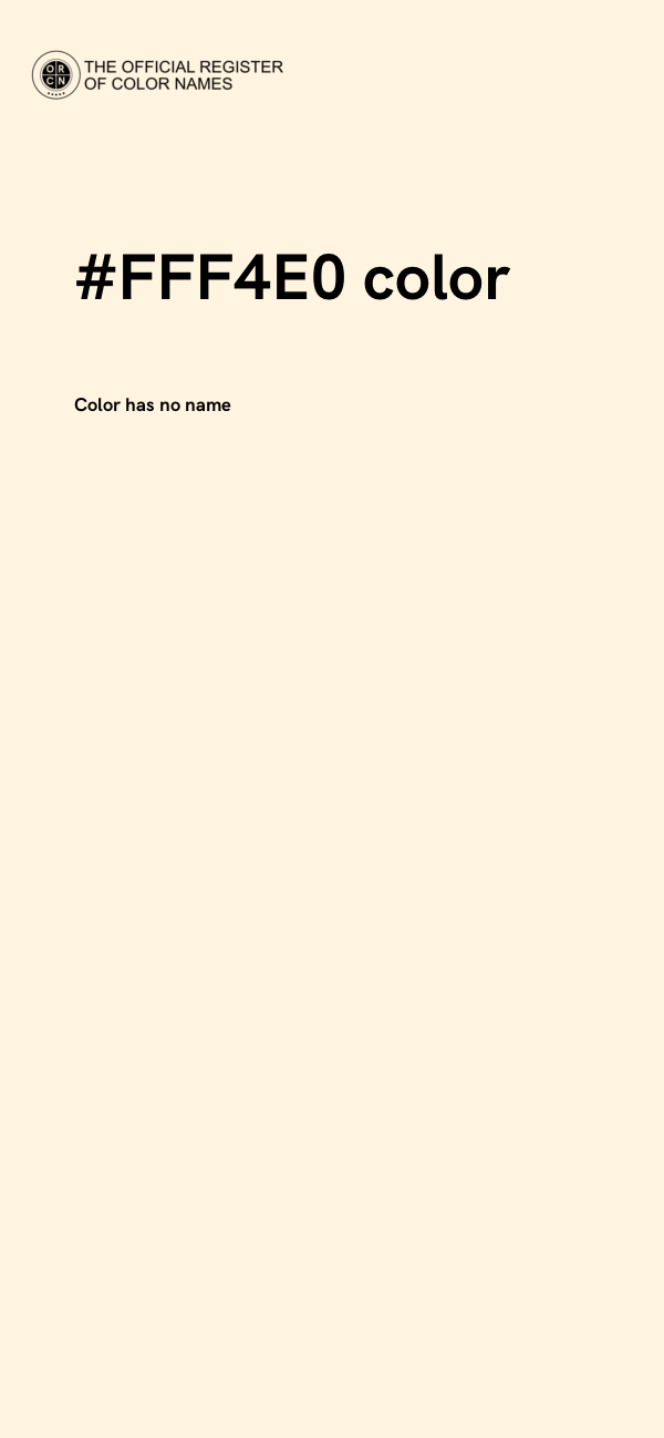 #FFF4E0 color image