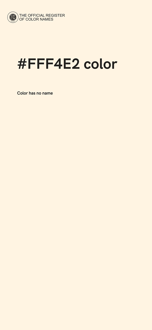 #FFF4E2 color image