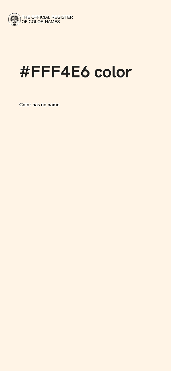 #FFF4E6 color image
